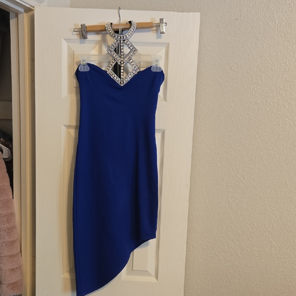 Charlotte Russe Royal Blue Asymmetrical Dress